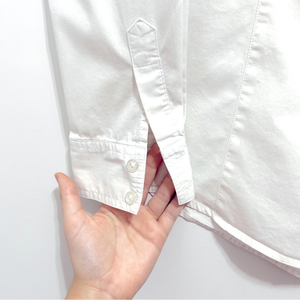 Jennifer & Grace Women’s White Poplin Professional Business Button Down Shirt - Picture 5 of 7